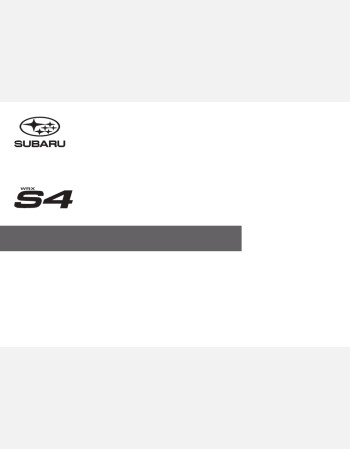 subaru wrx sti& s4 2023- 2024 owners manual in english (jdm)